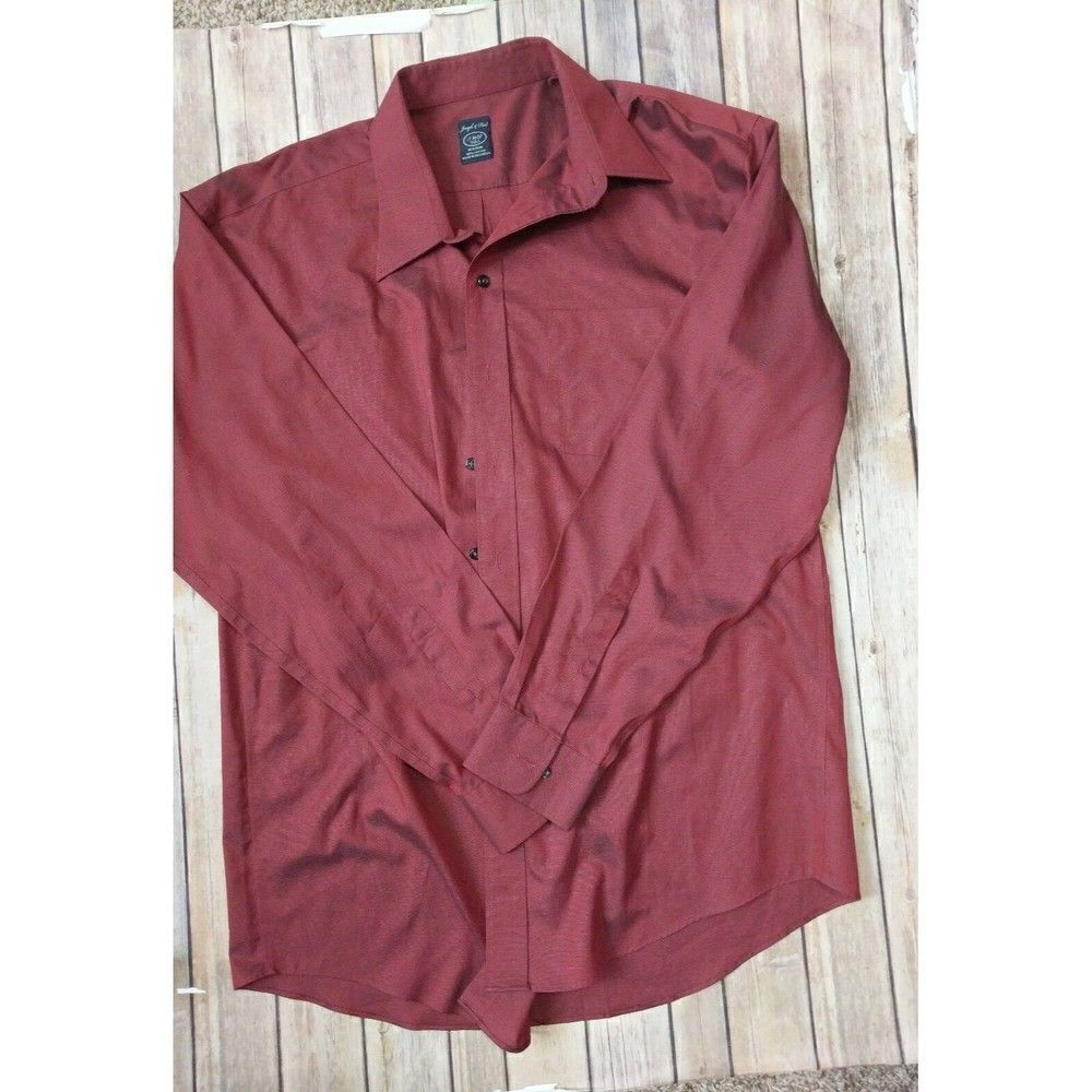Jospeh & feiss Red dress Non Iron Shirt Mens Size 17 (36/37 Tall)